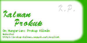 kalman prokup business card